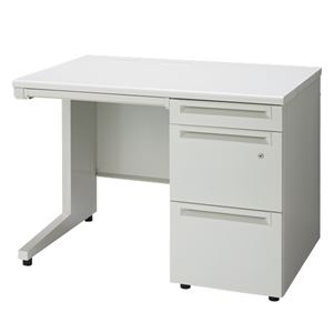 プラス 片袖机 UJ-107A-3 ホワイトWS／W4 W1000