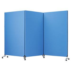 【組立設置費込】林製作所 ZIP2 衝立 YSNP-3000LFP ブルー 防炎