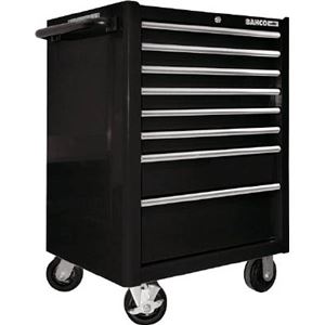バーコ 26インチ 8段引き出し ロールキャブ ブラック ゴムマット仕様天板 K1475K8PC