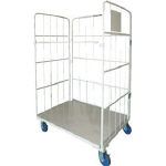 ワコー 床板スチール製カゴ車 1100x800x1700 WK611