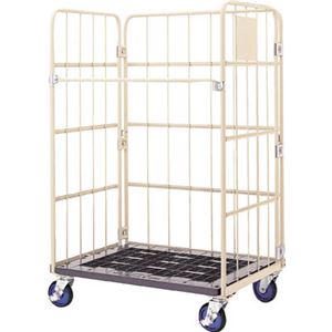 ワコー 床板プラスチック製カゴ車 1100x800x1700 WKP1180