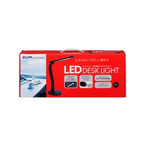 ELPA(エルパ) LEDデスクスタンドライト 4段階調光 ブラック AS-LED06（BK）