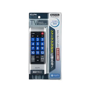 ELPA(エルパ) 地デジテレビ・かんたんリモコン シャープ・アクオス専用 RC-TV008SH
