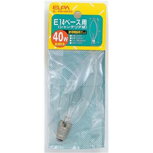 （業務用セット） ELPA シャンデリア球 電球 40W E14 クリア G-701H（C） 【×30セット】