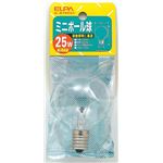 （業務用セット） ELPA ミニボール球 電球 25W E17 G50 クリア G-87H（C） 【×25セット】