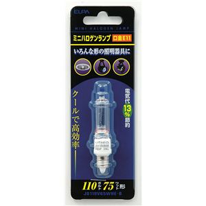 （業務用セット） ELPA ミニハロゲン電球 75W形 E11クリア JD110V65WHE-B 【×10セット】