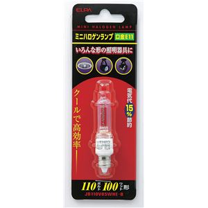 （業務用セット） ELPA ミニハロゲン電球 100W形 E11クリア JD110V85WHE-B 【×10セット】
