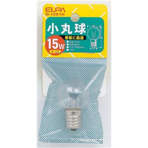 （業務用セット） ELPA 小丸球 電球 15W E17 クリア G-1281H 【×30セット】