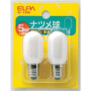 （業務用セット） ELPA ナツメ球 電球 5W E12 ホワイト 2個入 G-10B 【×25セット】