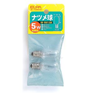 （業務用セット） ELPA ナツメ球 電球 5W E12 クリア 2個入 G-10H（C） 【×25セット】