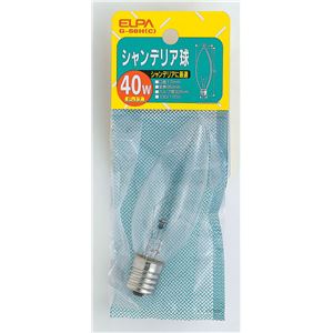 （業務用セット） ELPA カラーシャンデリア球 電球 40W E17 クリア G-66H（C） 【×20セット】