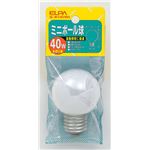（業務用セット） ELPA ミニボール球 電球 40W E26 G50 ホワイト G-81H（W） 【×25セット】