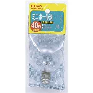 （業務用セット） ELPA ミニボール球 電球 40W E17 G50 クリア G-83H（C） 【×25セット】