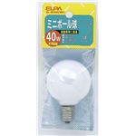 （業務用セット） ELPA ミニボール球 電球 40W E17 G50 ホワイト G-83H（W） 【×25セット】