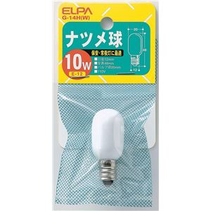 （業務用セット） ELPA ナツメ球 電球 10W E12 ホワイト G-14H（W） 【×50セット】