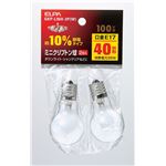 （業務用セット） ELPA ミニクリプトン球 電球 40W形 E17 ホワイト 2個入 GKP-L36H-2P（W） 【×10セット】