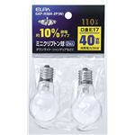 （業務用セット） ELPA ミニクリプトン球 電球 40W形 E17 ホワイト 2個入 GKP-H36H-2P（W） 【×10セット】