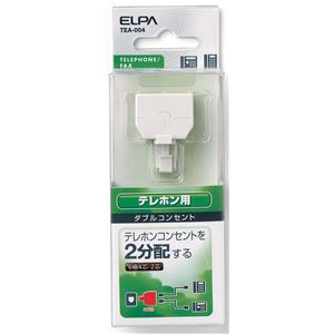 （業務用セット） ELPA ダブルコンセント 6極4芯・2芯兼用 TEA-004 【×20セット】