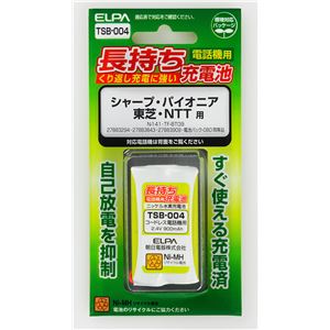 （業務用セット） ELPA コードレス電話・子機用バッテリー 長もち TSB-004 【×10セット】
