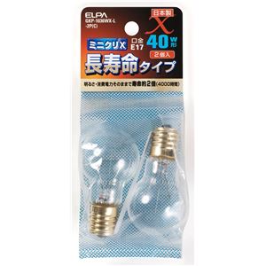 （業務用セット） ELPA 節電ミニクリプトン球 電球 ミニクリX 40W形 E17 クリア 2個入 GKP-1036WX-L-2P（C） 【×10セット】