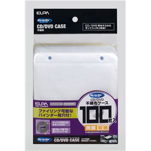 （業務用セット） ELPA 2穴両面収納不織布 ホワイト CDF-103（WH） 【×10セット】