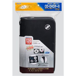 （業務用セット） ELPA CD・DVDファイル 120枚用 ブラック CDKP-120（BK） 【×5セット】
