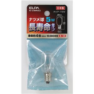 （業務用セット） ELPA 長寿命ナツメ球 電球 5W E12 クリア G-L10H（C） 【×20セット】
