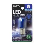 （業務用セット） ELPA LEDナツメ球 電球 E17 ブルー LDT1B-G-E17-G112 【×20セット】