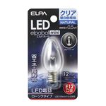 （業務用セット） ELPA LED装飾電球 ローソク球形 E12 クリア昼白色 LDC1CN-G-E12-G305 【×10セット】