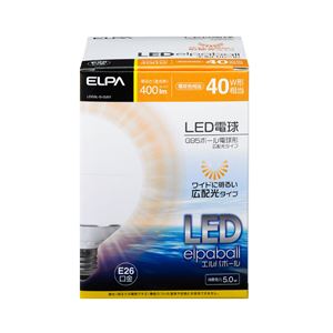 （業務用セット） ELPA LED電球 ミニボール球形 40W形 E26 G95 電球色 LDG5L-G-G201 【×2セット】