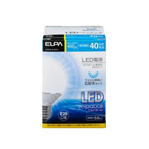 （業務用セット） ELPA LED電球 ミニボール球形 40W形 E26 G70 昼光色 LDG5D-G-G210 【×2セット】