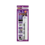 （業務用セット） ELPA LEDランプスイッチ付タップ 横挿し 4個口 3m WLS-LY430MB（W） 【×5セット】