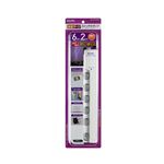 （業務用セット） ELPA LEDランプスイッチ付タップ 横挿し 6個口 2m WLS-LY620MB（W） 【×5セット】