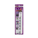 （業務用セット） ELPA LEDランプスイッチ付タップ 横挿し 6個口 5m WLS-LY650MB（W） 【×5セット】