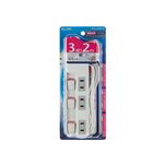 （業務用セット） ELPA スイッチ付タップ ランプレス 3個口 2m WLS-U32EB（W） 【×5セット】