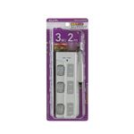 （業務用セット） ELPA LEDランプスイッチ付タップ 耐雷サージ機能付 3個口 2m WBS-LU302B（W） 【×5セット】