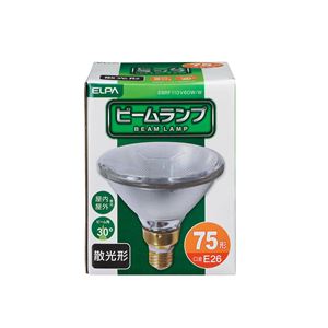 （業務用セット） ELPA 屋外ビーム球 電球（ビームランプ） 75W形 E26 散光 EBRF110V60W／W 【×2セット】