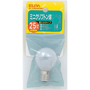 （業務用セット） ELPA ミニクリプトン球 電球 25W形 E17 ホワイト G-102H（W） 【×30セット】