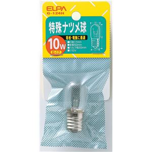 （業務用セット） ELPA 特殊ナツメ球 電球 10W E17 クリア G-124H 【×30セット】