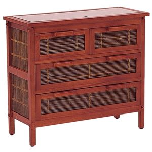 コレクションチェスト セルバシリーズ 木製/強化ガラス製 【完成品】 