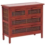コレクションチェスト セルバシリーズ 木製/強化ガラス製 【完成品】 