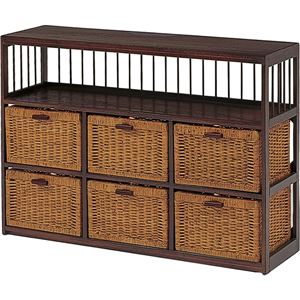 ランドリーチェスト(キャビランドリー ) 枯淡シリーズ 木製(籐・天然木) 引き出し収納 【完成品】 