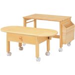 パソコンテーブル 木製 バタフライ式(伸長/伸縮式) コンパクト ナチュラル 【完成品】 