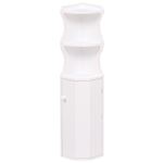トイレラック(トイレ収納) 木製 スリム コーナー収納 白 【完成品】 
