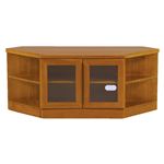 コーナータイプ ローボード（テレビ台/テレビボード） 木製 収納付き 【完成品】 