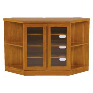 テレビ台(コーナータイプ) ハイタイプ 木製 収納付き 【完成品】 