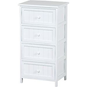ランドリーチェスト 4段 木製 引き出し収納付き 【完成品】 