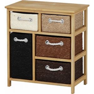 ランドリーチェスト 3段 木製 引き出し収納付き ナチュラル 【完成品】 