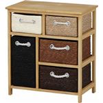 ランドリーチェスト 3段 木製 引き出し収納付き ナチュラル 【完成品】 
