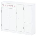 トイレラック(トイレ収納) 木製 可動棚付き 白 【完成品】 